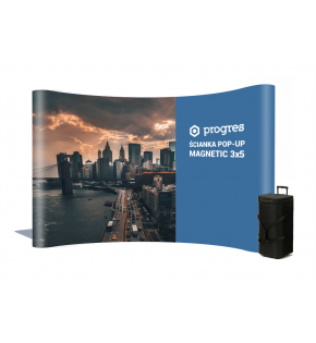 Magnetic Pop-Up Wall 3x5 with trolley case