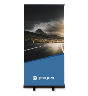 Roll-Up Black 85 x 200 cm with printout
