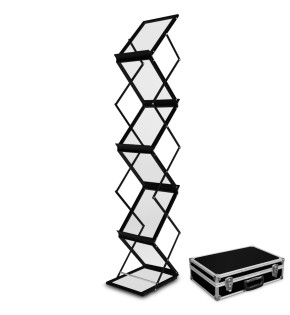  Brochure Stand A4 Z-Shape Black in a case 