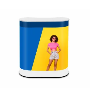 Trybunka Łukowa z wydrukiem - biały blat