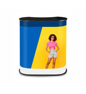 Trybunka Łukowa z wydrukiem - czarny blat